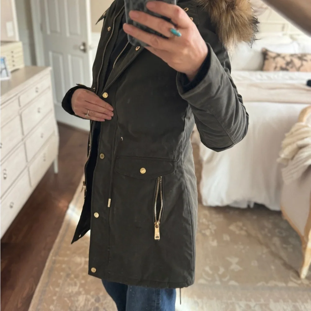 Holland Cooper New Green Waxed Parka - Picture 7 of 17